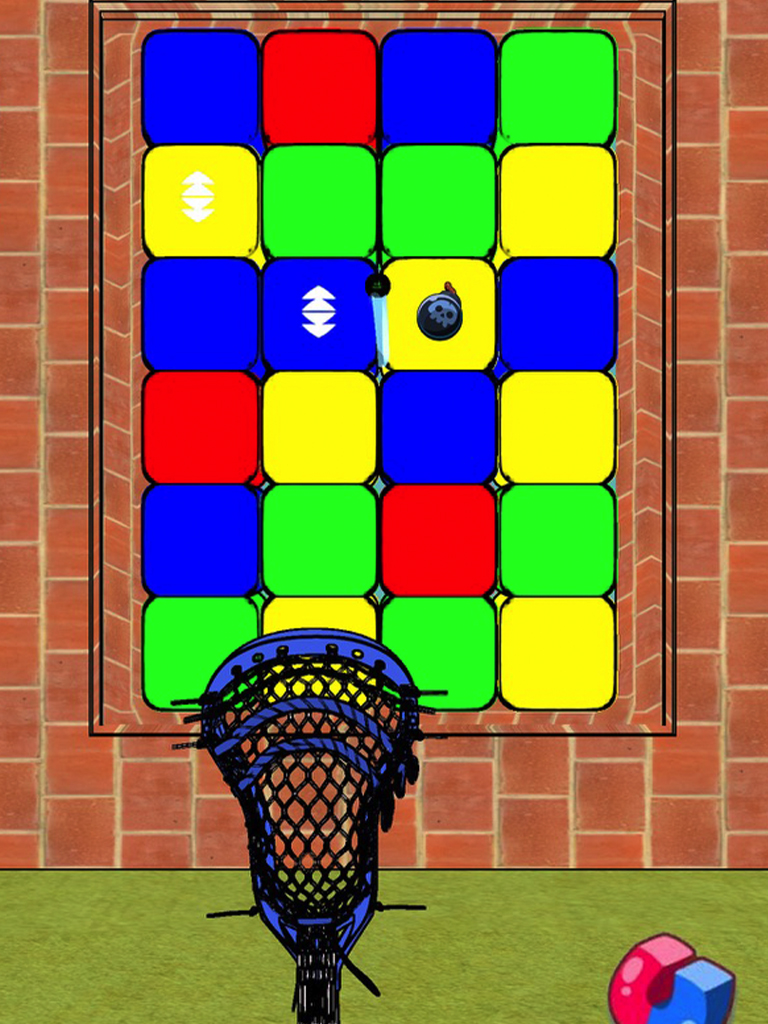 Wall Baller mobile game featuring a lacrosse rebound wall